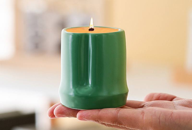 Mini Glazed Ceramic Jar Candle Holder