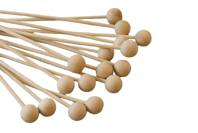 Natural Wooden Ball Tip Diffuser Sticks