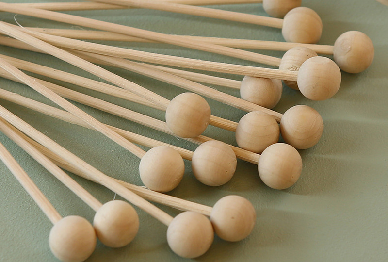 Natural Wooden Ball Tip Diffuser Sticks