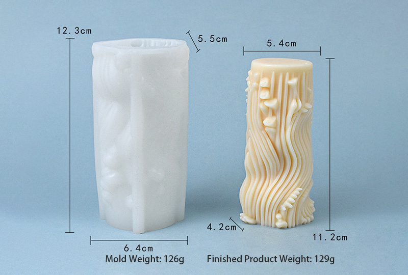 3D Baroque Column Silicone Candle Mold