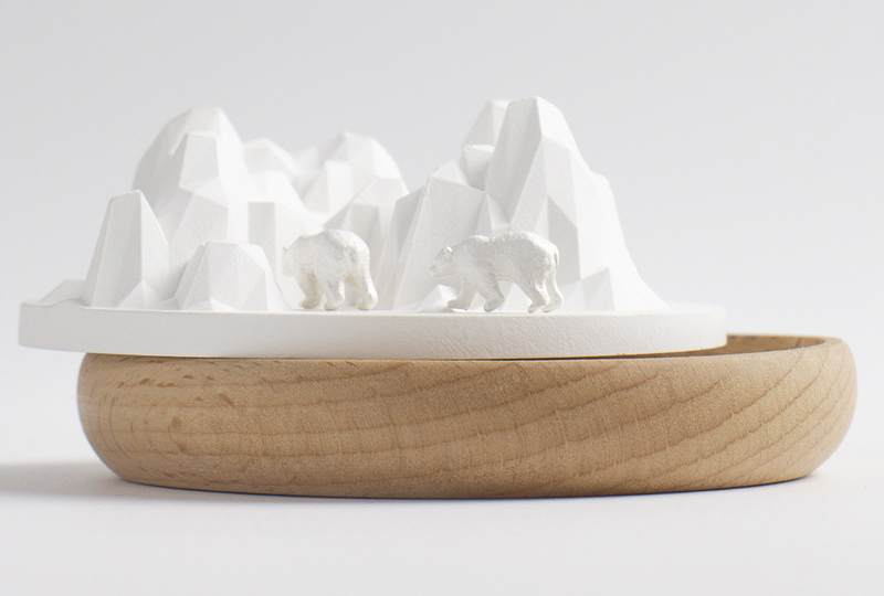 Geometric Moon Diatomite Incense Burner