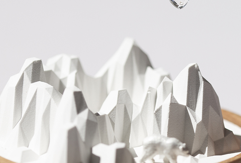 Geometric Moon Diatomite Incense Burner