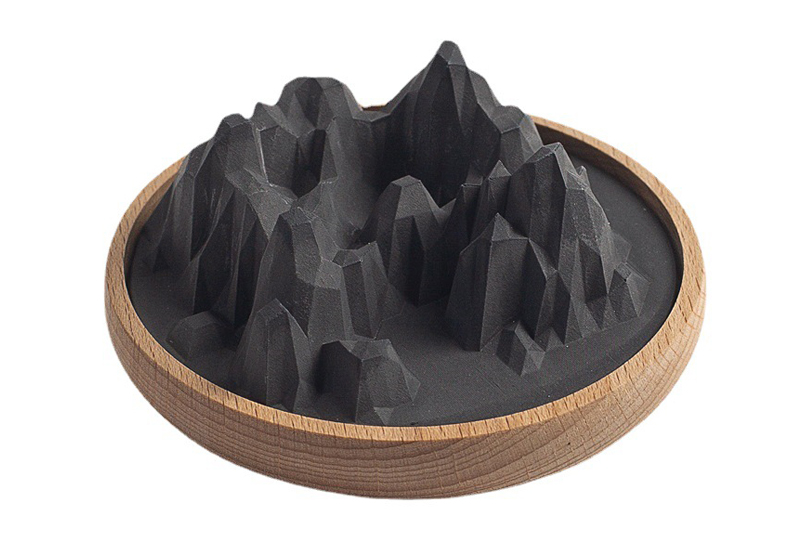 Geometric Moon Diatomite Incense Burner