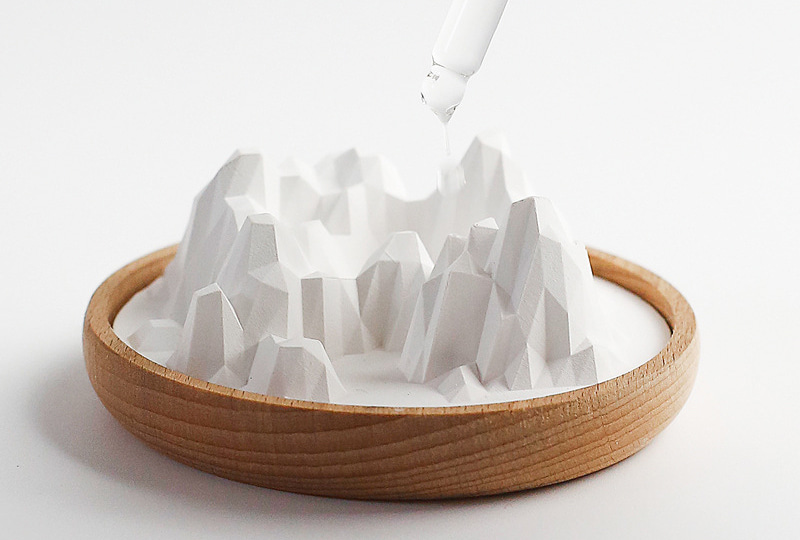 Geometric Moon Diatomite Incense Burner