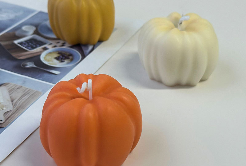 6 Cavity Pumpkin Silicone Candle Mold