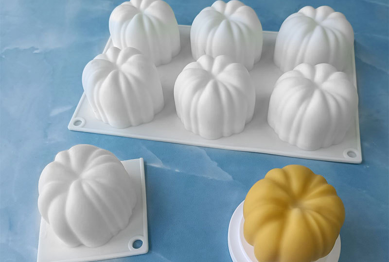 6 Cavity Pumpkin Silicone Candle Mold