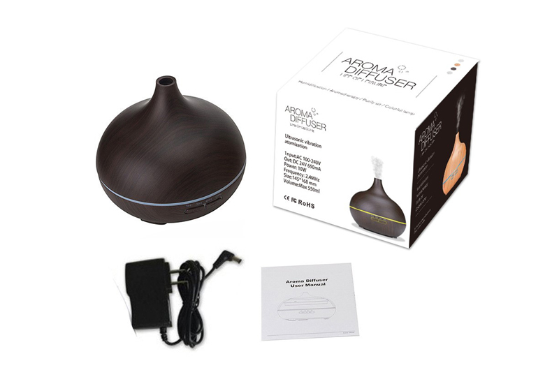 Wood Grain 550ML Ultrasonic Diffusers Humidifier