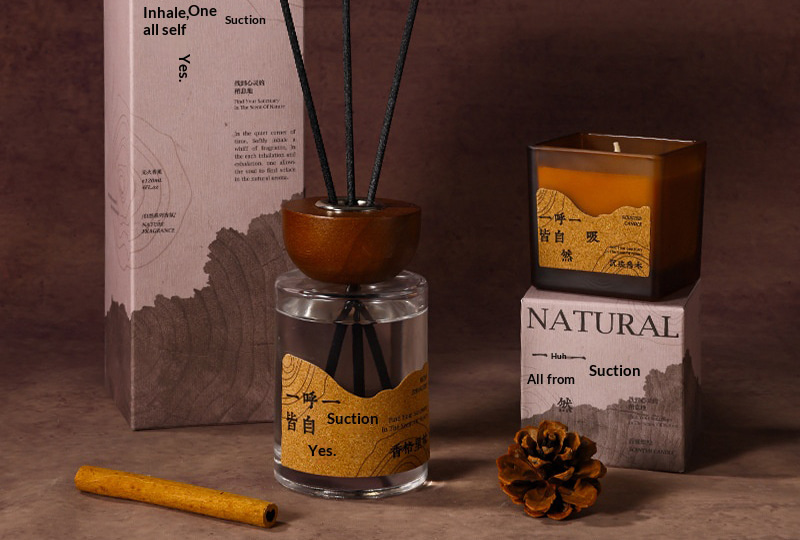 Wood-Tone Aromatherapy Collection Gift Set — Candle & Reed Diffuser