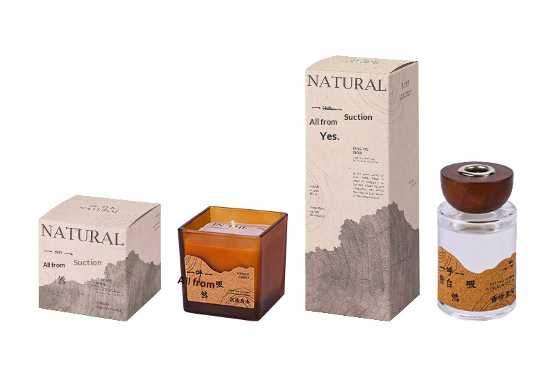 Wood-Tone Aromatherapy Collection Gift Set — Candle & Reed Diffuser