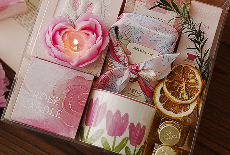 Heart-Rose Peony Bloom Flower Series Handmade Candle