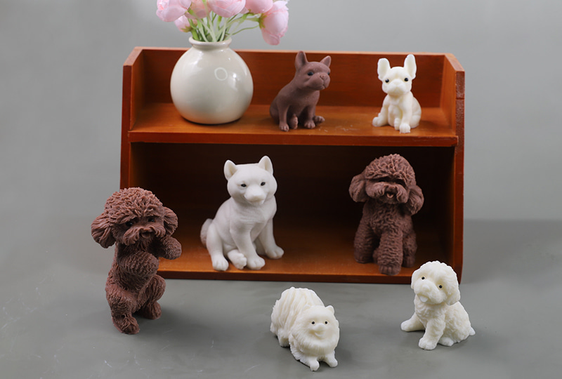 Hyper-Realistic Dog Breed Silicone Candle Mold Collection