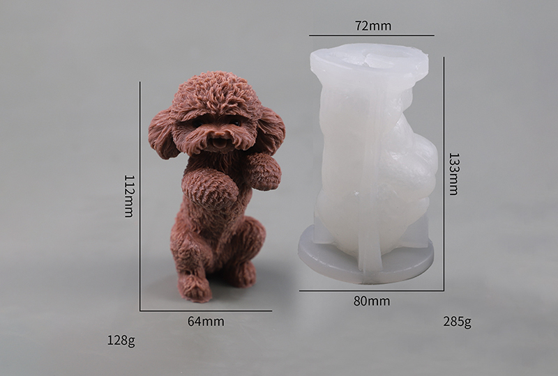 Hyper-Realistic Dog Breed Silicone Candle Mold Collection