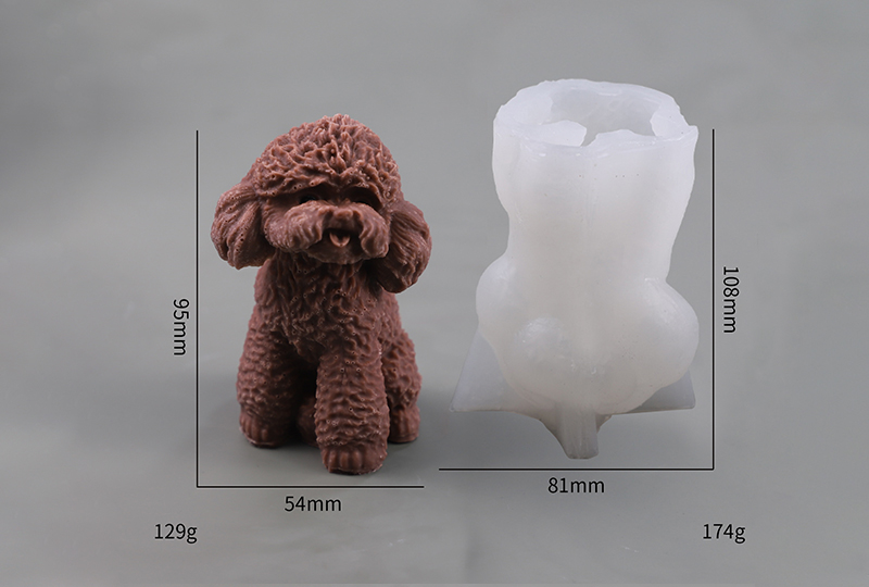 Hyper-Realistic Dog Breed Silicone Candle Mold Collection