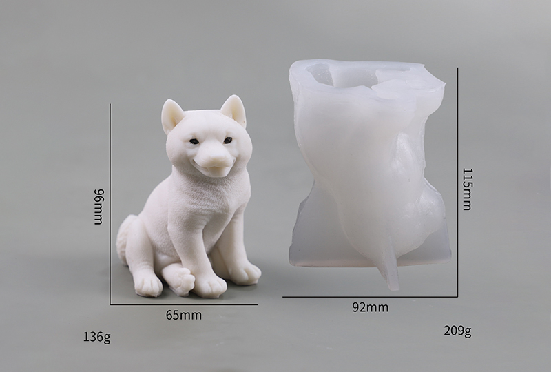 Hyper-Realistic Dog Breed Silicone Candle Mold Collection