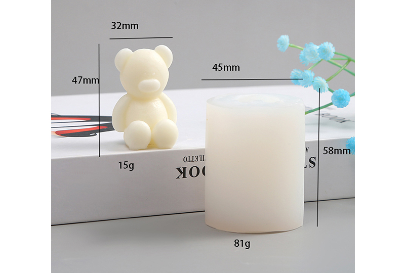 Bear-Hugging-Heart 3D Split Silicone Candle Mold