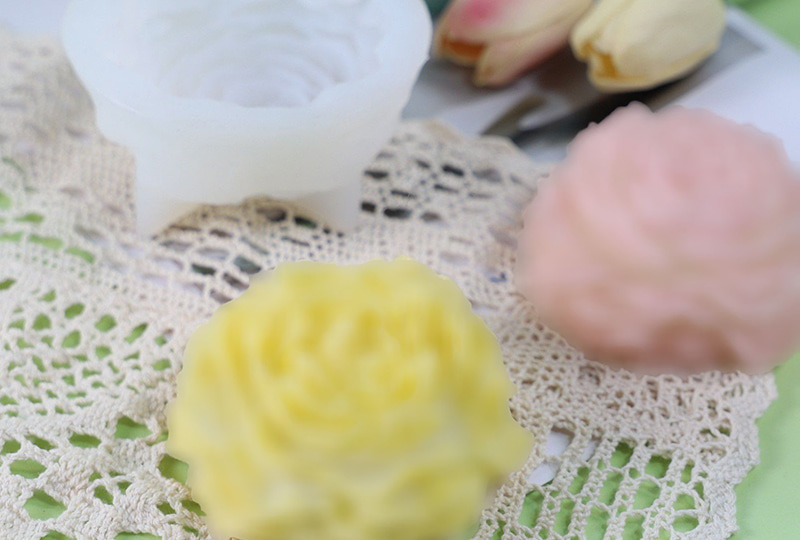 Full-Bloom Rose Face Silicone Candle Mold