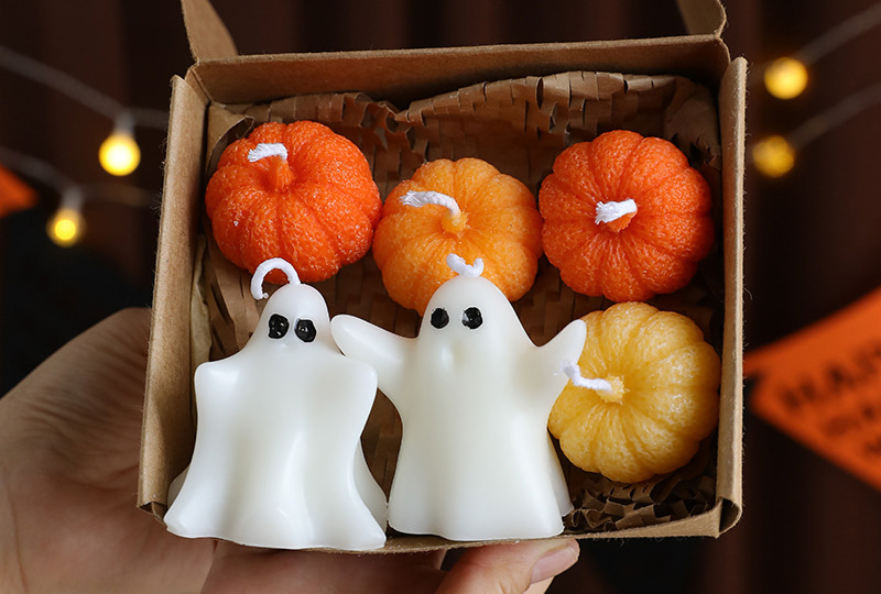 Halloween Ghost & Pumpkin Festival Series Handmade Candle