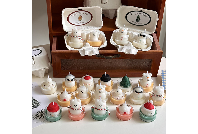 Christmas Character Tealight Festival Series Handmade Candle
