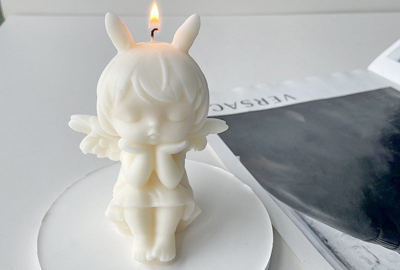 Angel Rabbit-Ear Figure Silicone Candle Mold