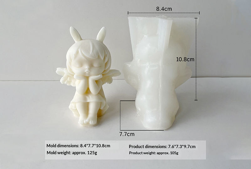Angel Rabbit-Ear Figure Silicone Candle Mold