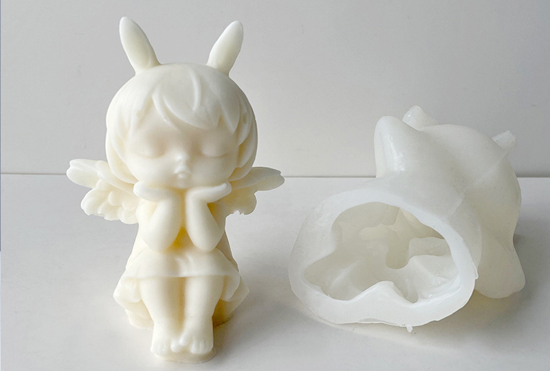 Angel Rabbit-Ear Figure Silicone Candle Mold