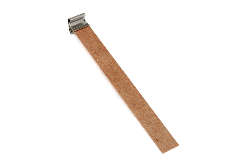 Natural Grain Flat Wooden Candle Wick with Tab Base