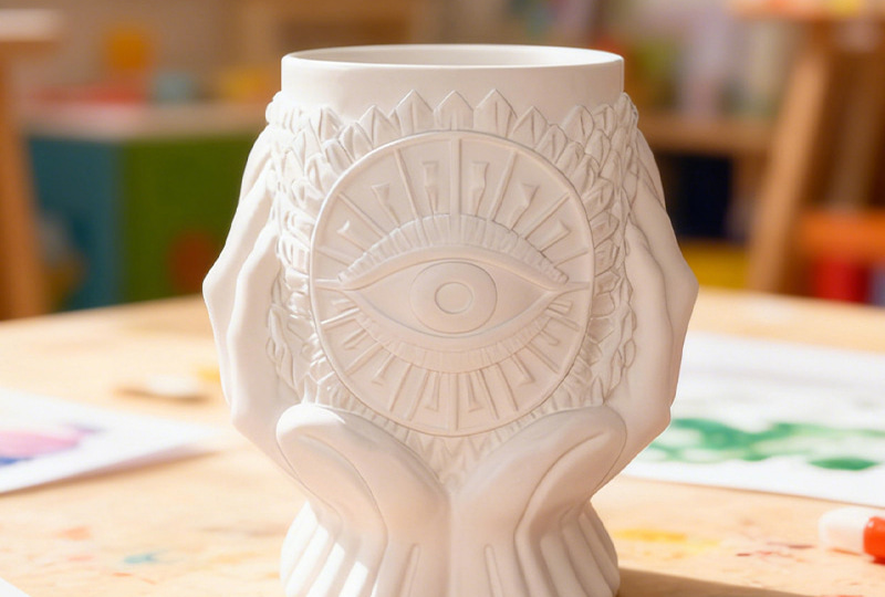 Matte Black Evil Eye Embossed Marble Jar Candle