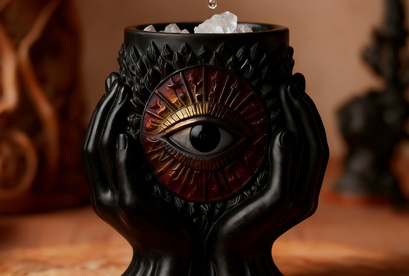 Matte Black Evil Eye Embossed Marble Jar Candle