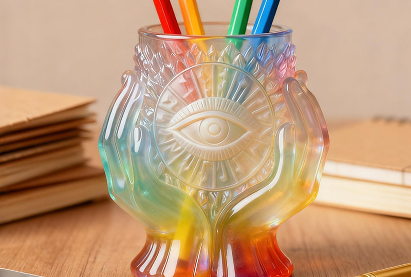 Matte Black Evil Eye Embossed Marble Jar Candle