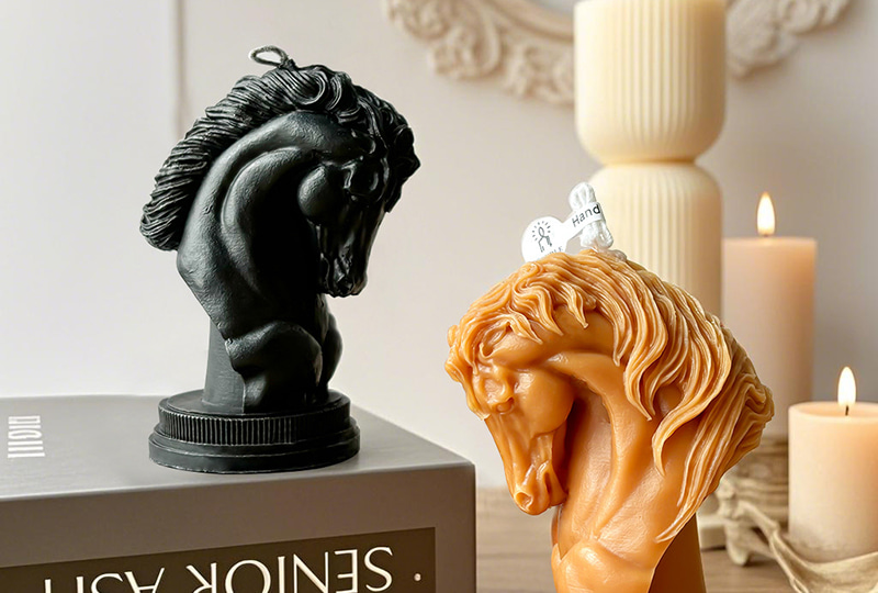 Sculptural Horse Head Bust Animal Series Handmade Candle