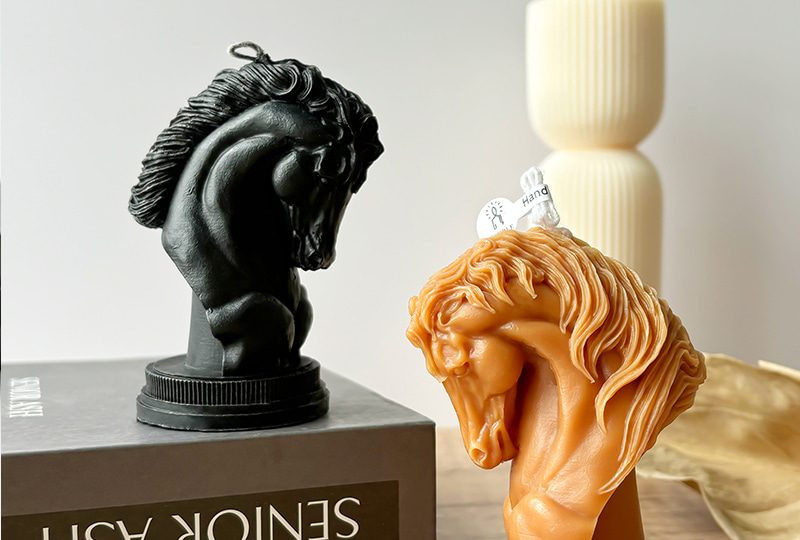 Sculptural Horse Head Bust Animal Series Handmade Candle
