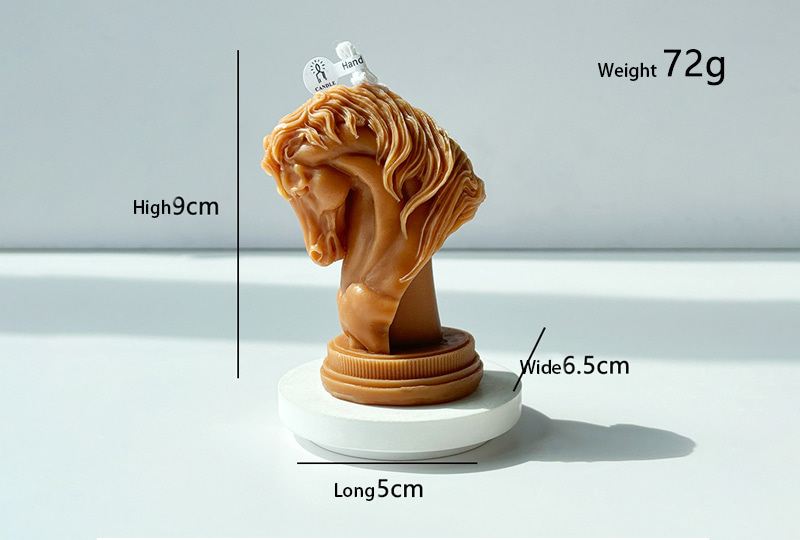Sculptural Horse Head Bust Animal Series Handmade Candle