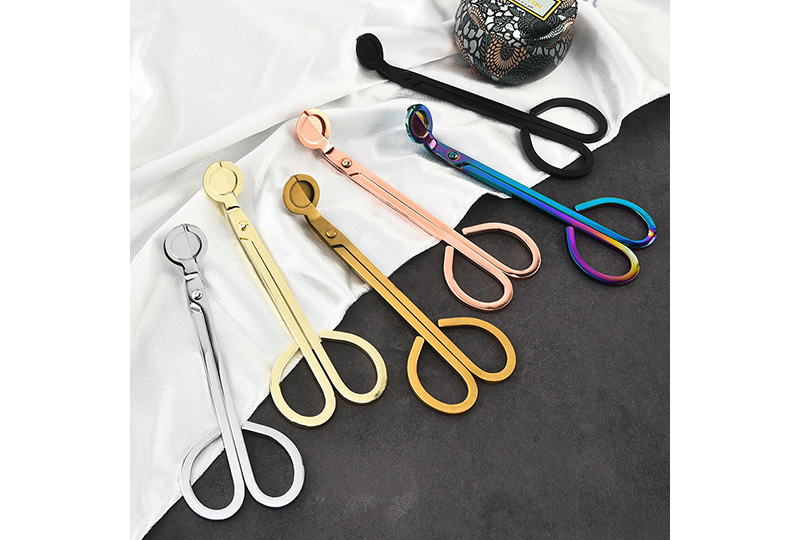 Multi-Color Stainless Steel Wick Trimmer Set — 5 Finishes