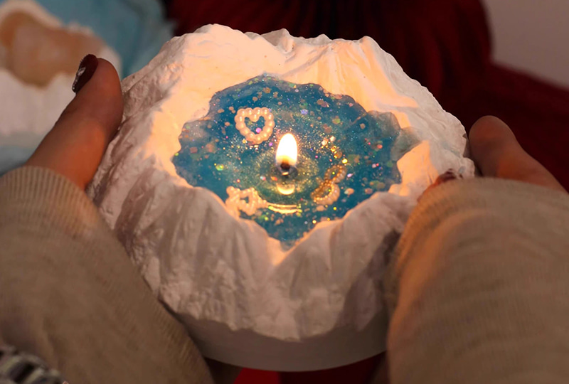 Glacier Iceberg Art Candle Set