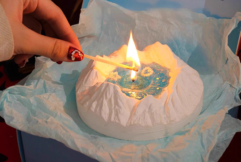 Glacier Iceberg Art Candle Set