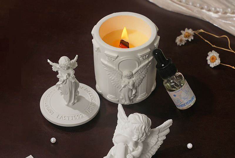 French Baroque Angel Aesthetic Candle Set