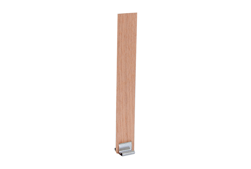 13mm Flat Wooden Candle Wick with Metal Sustainer Tab
