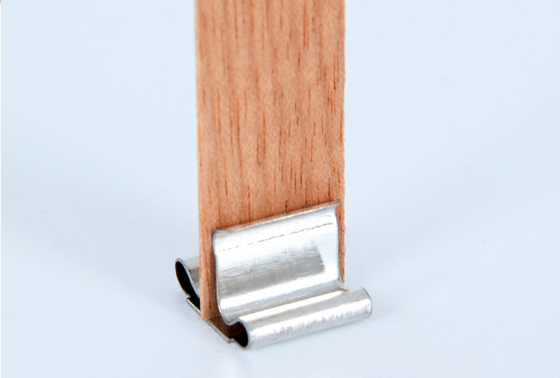 13mm Flat Wooden Candle Wick with Metal Sustainer Tab