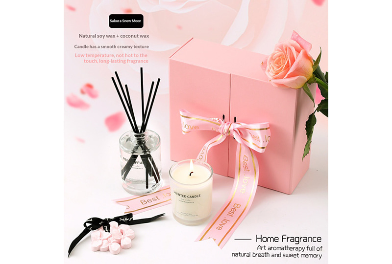 Blush Pink Double-Door Candle & Diffuser Candle Set