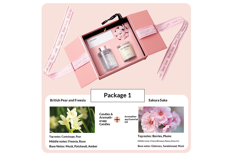 Blush Pink Double-Door Candle & Diffuser Candle Set