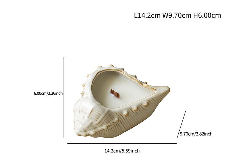 Ceramic Seashell Trio Tealight Candle Holder