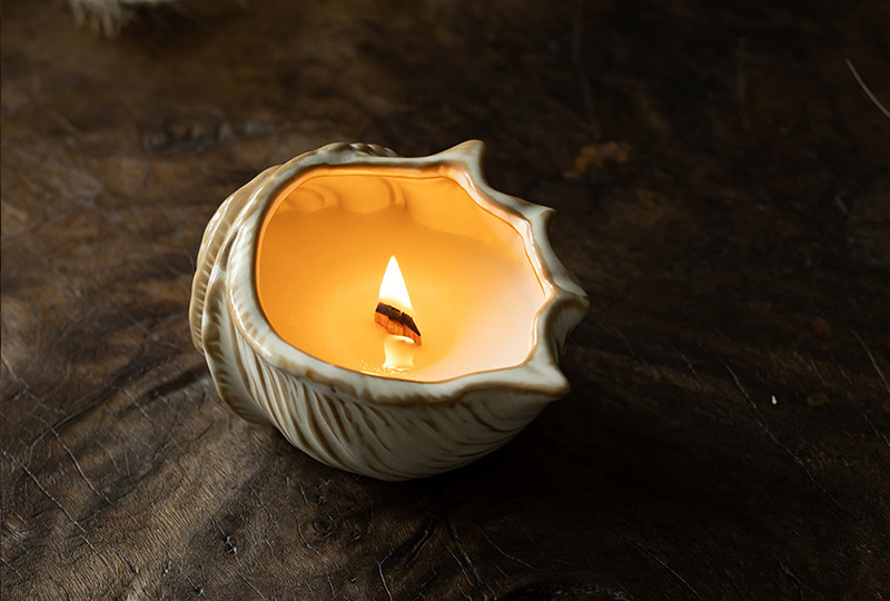 Ceramic Seashell Trio Tealight Candle Holder