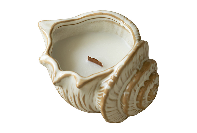 Ceramic Seashell Trio Tealight Candle Holder