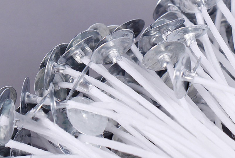 Pre-Tabbed Cotton Candle Wick with Adhesive Sustainer