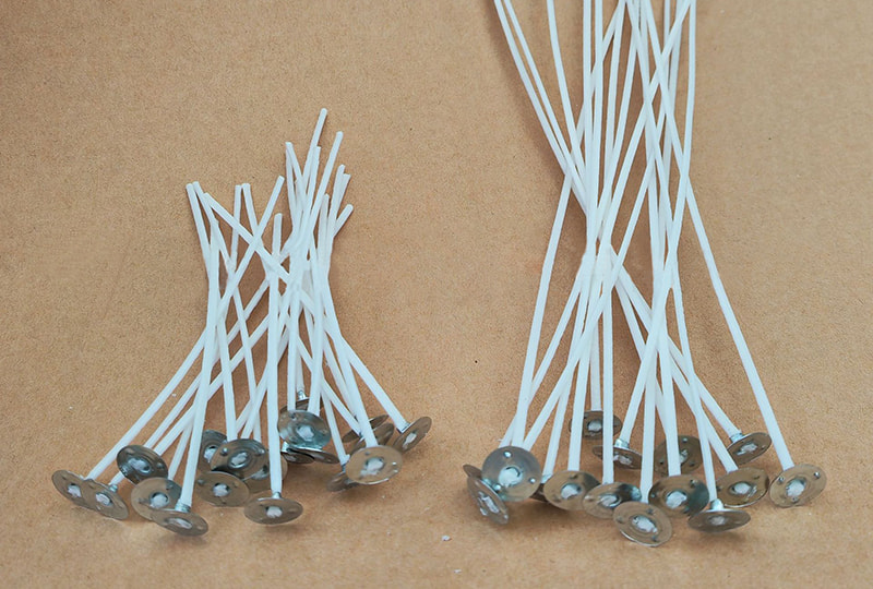Pre-Tabbed Cotton Candle Wick with Adhesive Sustainer