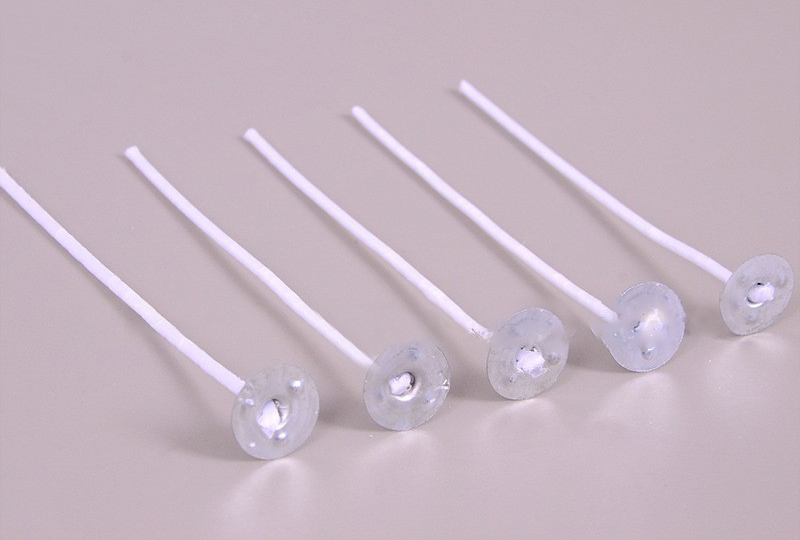Pre-Tabbed Cotton Candle Wick with Adhesive Sustainer