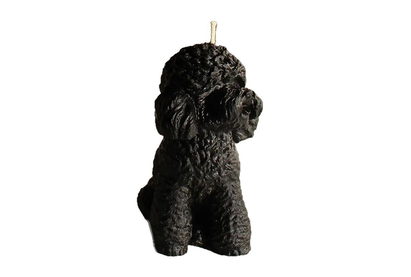 Hyper-Realistic Curly Poodle Animal Series Handmade Candle