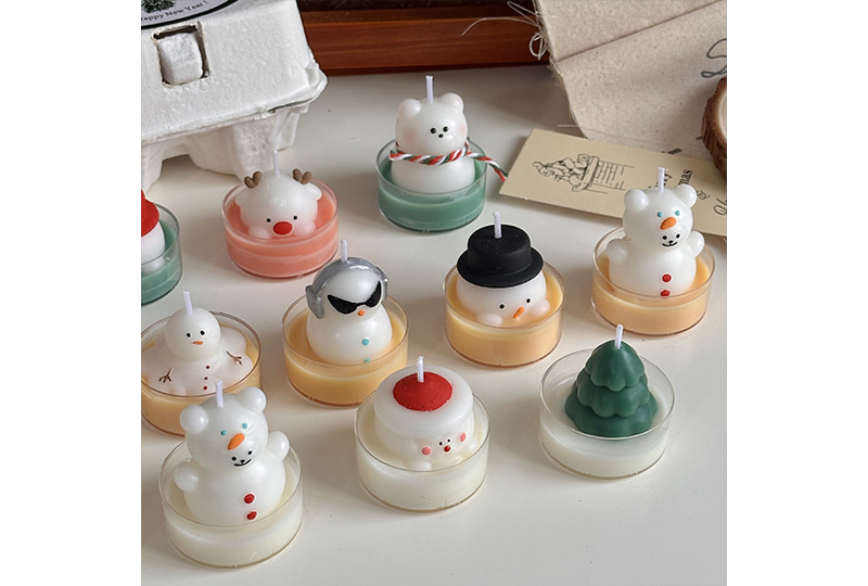Christmas Character Tealight Festival Series Handmade Candle