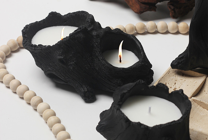 Organic Driftwood Resin Tealight Candle Holder