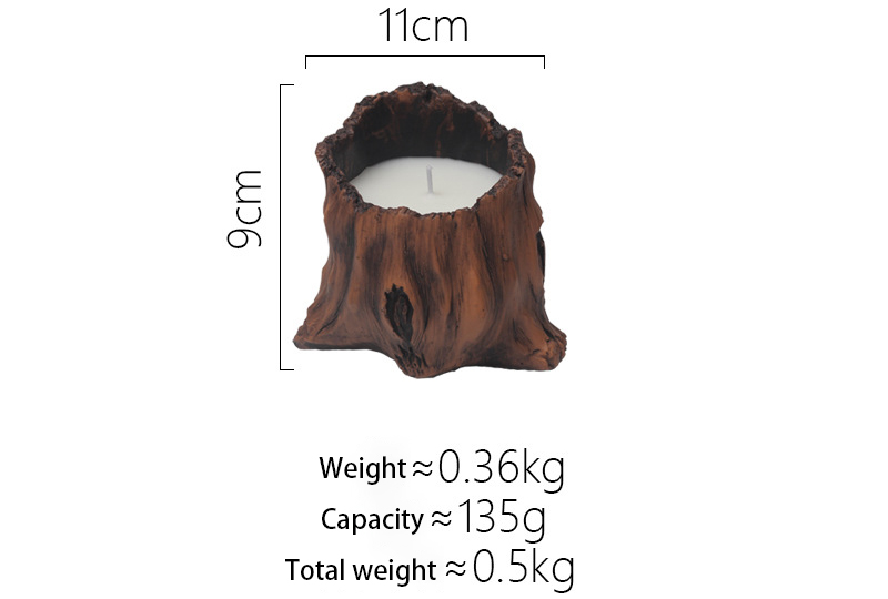 Organic Driftwood Resin Tealight Candle Holder